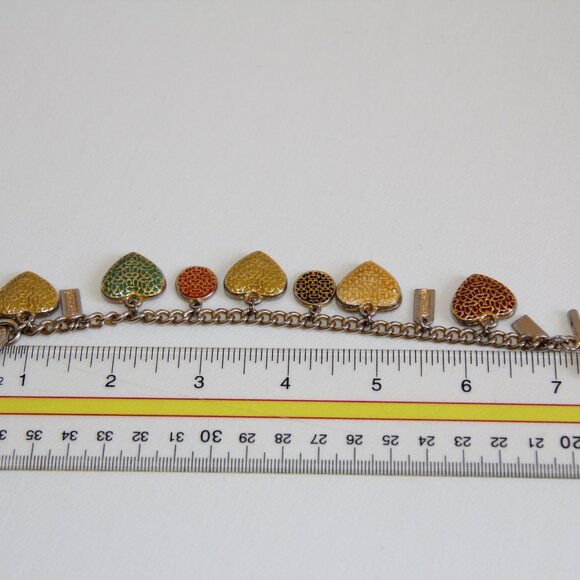 RARE Coach Puffed Heart & Disc Charm Bracelet. Limited Edition - Picture 15 of 15
